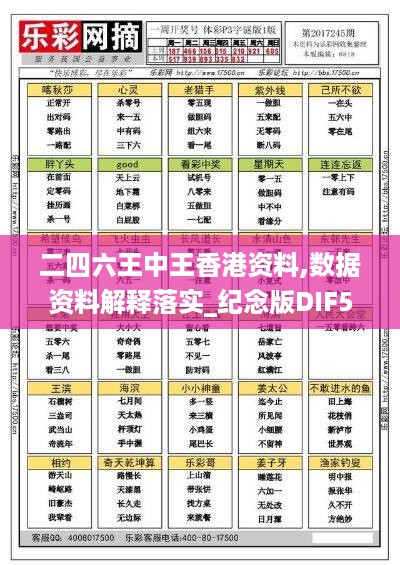 二四六王中王香港资料,数据资料解释落实_纪念版dif518.21